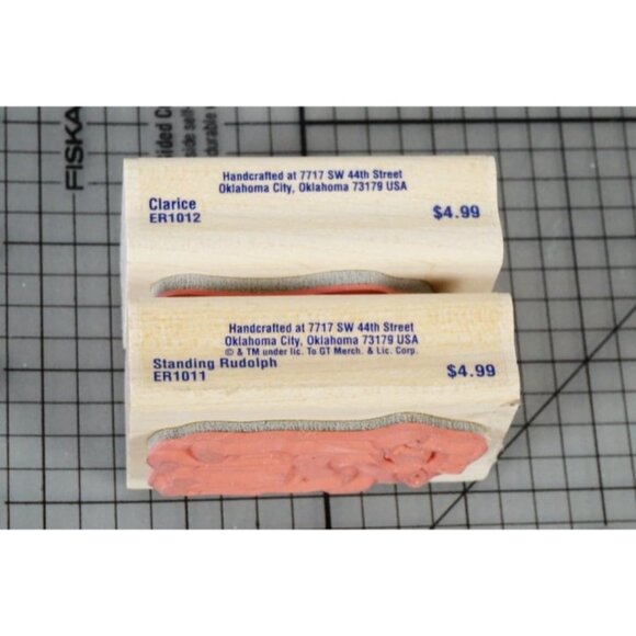 Clarise + Rudolph Reindeer Christmas Rubber Stamp Stampabilities ER1011, ER1012 - Picture 4 of 4